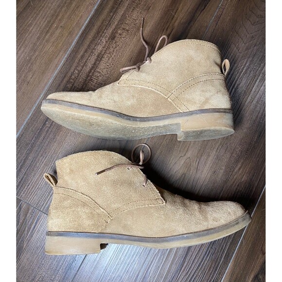 Lucky Brand Garboh Lace Up Chukka Suede Boots Booties Tan Size 7 - Picture 3 of 7